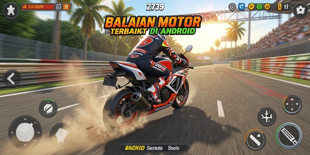 Tampilan menegangkan dari balapan motor di 2739.