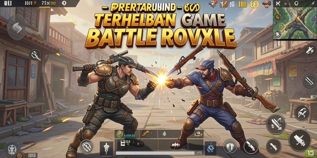 Menampilkan gameplay seru dan pertarungan pemain di 66D Battle Royale.