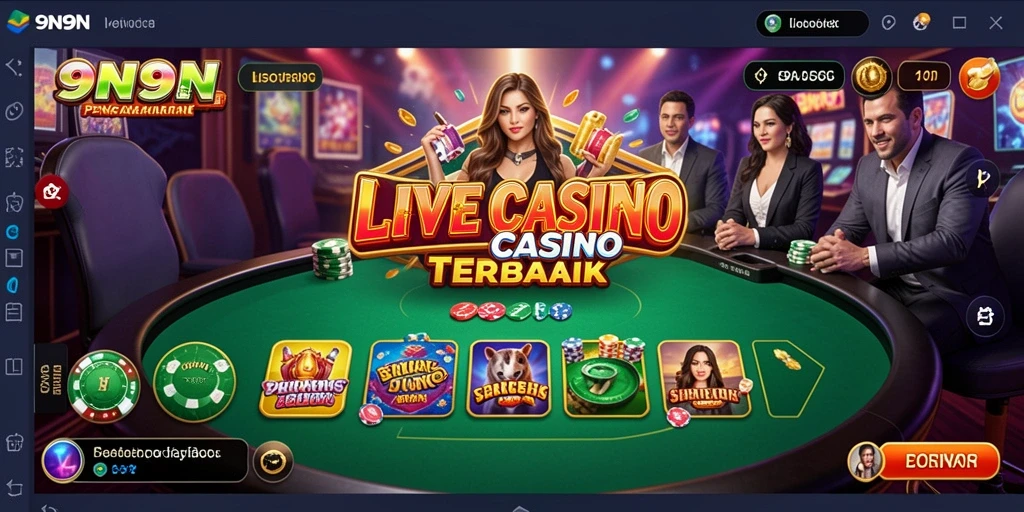 Gameplay Live Casino yang menegangkan di 9N9N dengan dealer profesional.
