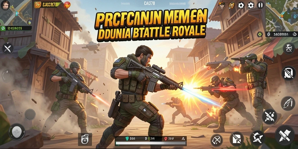 Tampilan gameplay mendebarkan di CACOR78 dalam mode Battle Royale.