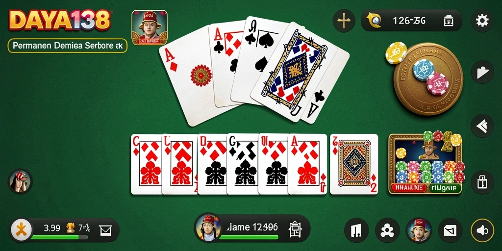 Tampilan gameplay menarik dari aplikasi Domino DAYA138.