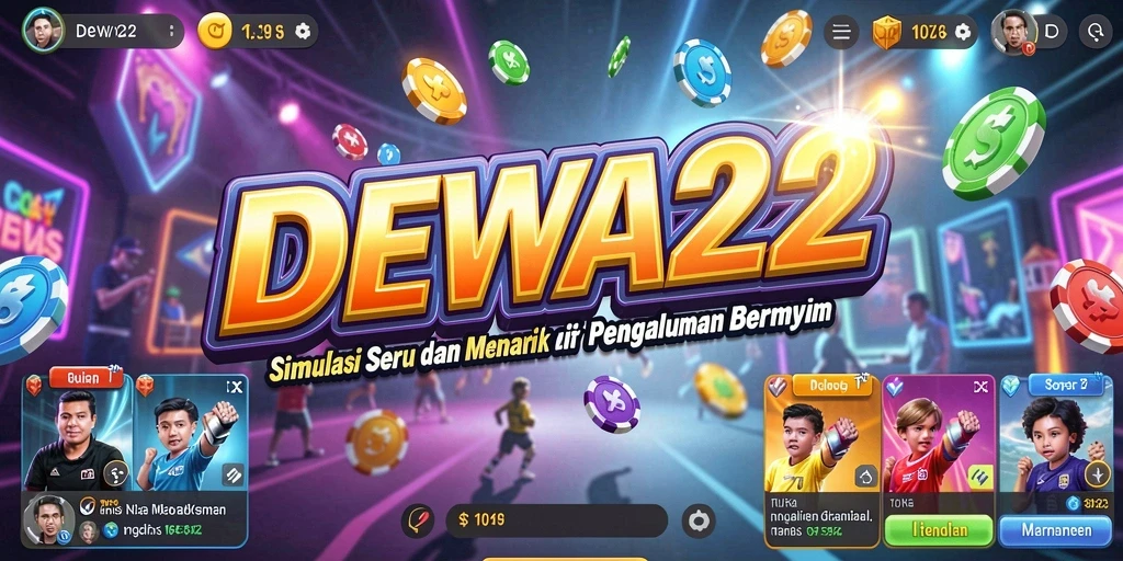Tampilan gameplay DEWA22 dengan elemen simulasi yang menarik.