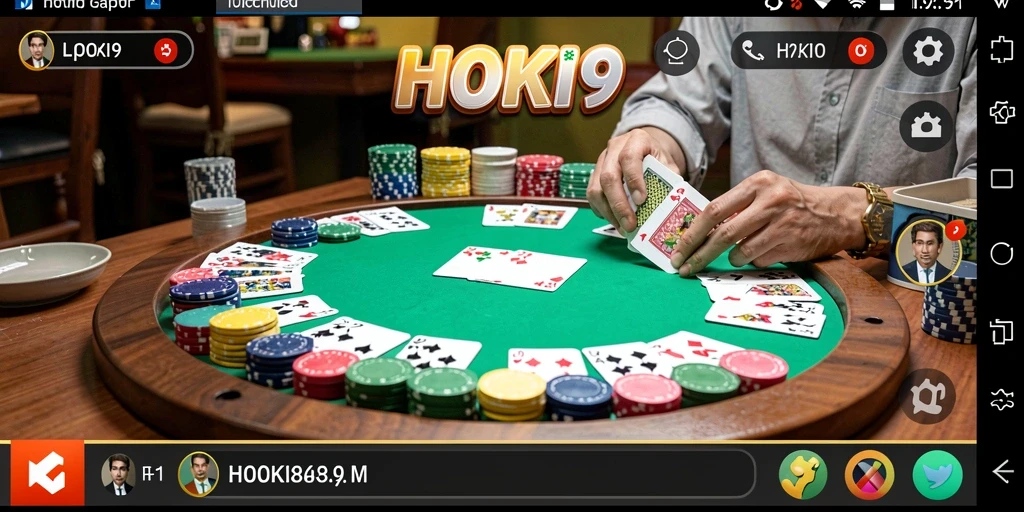 Gameplay seru HOKI9 dalam suasana Gaple yang menyenangkan.