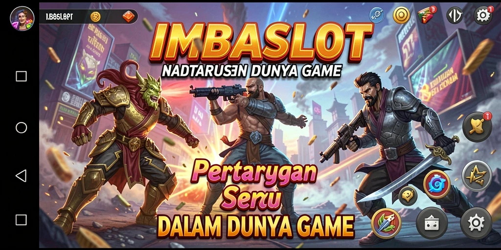 Tampilan gameplay mendebarkan dari IMBASLOT, aksi pertarungan seru.