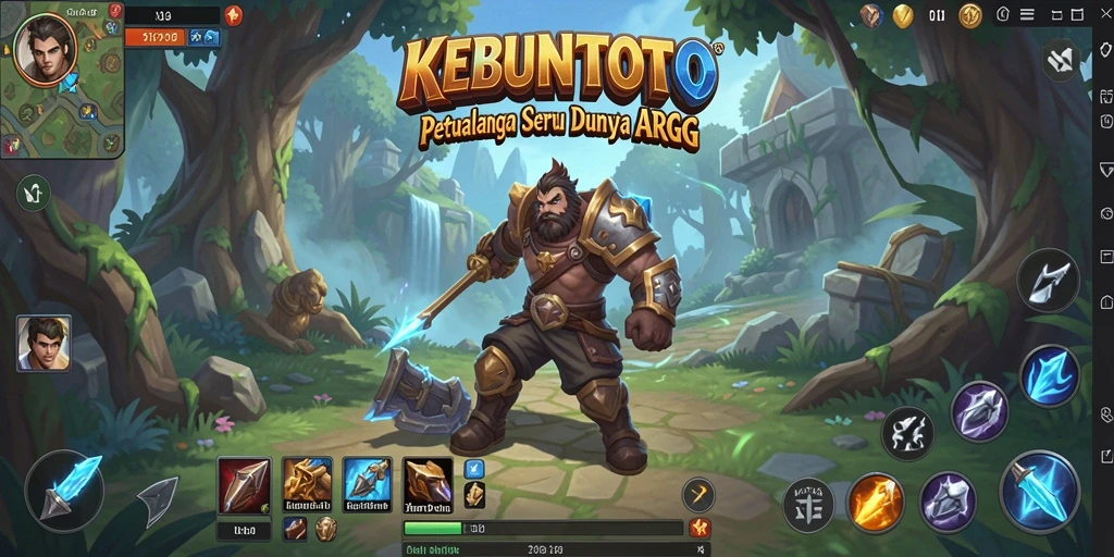 Tampilan aksi mendebarkan dalam permainan ARPG KEBUNTOTO.