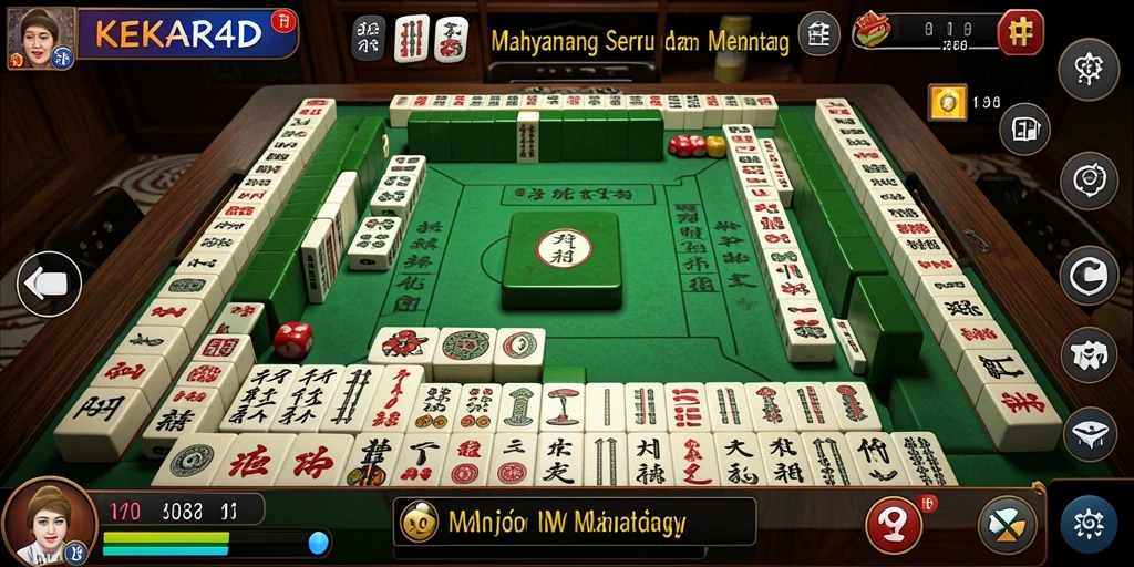 Tangkapan layar gameplay <strong>KEKAR4D</strong> yang menampilkan suasana permainan Mahjong yang menarik.