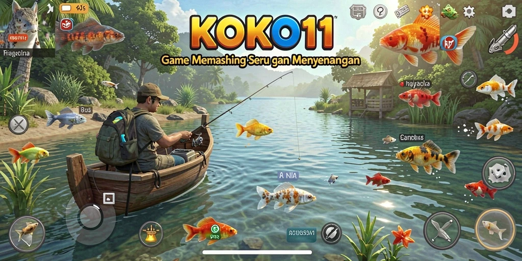 Tangkapan ikan besar dalam gameplay KOKO11 yang penuh tantangan.