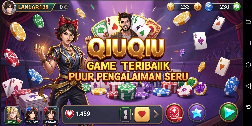 Tampilan menarik dari gameplay QiuQiu di LANCAR138.