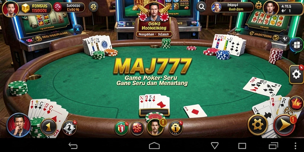 Tampilan gameplay Poker seru di MAJ777.