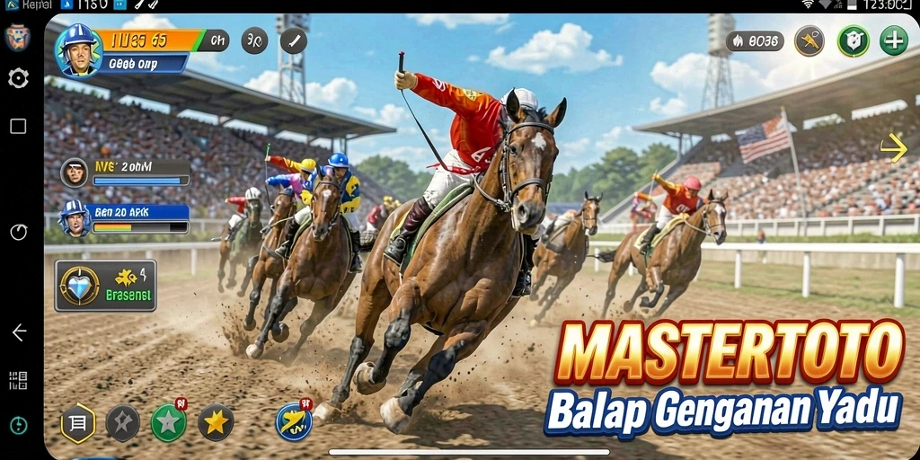 Tampilan gameplay Racing MASTERTOTO yang menegangkan dan seru.