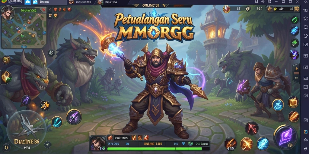 Tampilan gameplay <strong>ONLINE138</strong> dengan grafik menawan dalam dunia MMORPG.
