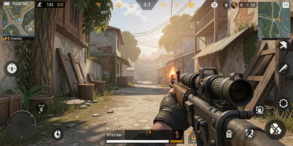 Tangkapan layar gameplay PUSAT303 yang menampilkan aksi seru di arena