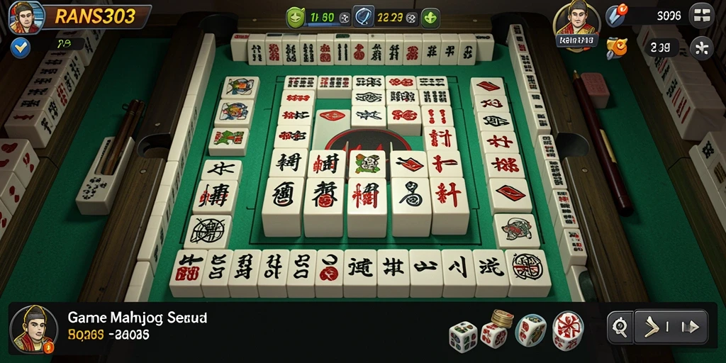 Tampilan gameplay yang menarik dari RANS303 dengan elemen Mahjong.