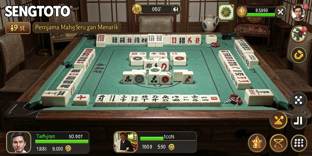 Tampilan gameplay SENGTOTO yang menakjubkan dengan elemen Mahjong.