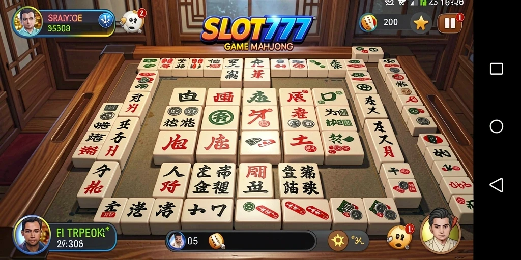 Screenshot SLOT777 menampilkan gameplay Mahjong yang seru dan menantang.