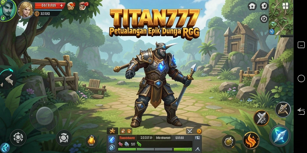 Tampilan menakjubkan dari gameplay RPG TITAN777 yang menggugah semangat petualangan.
