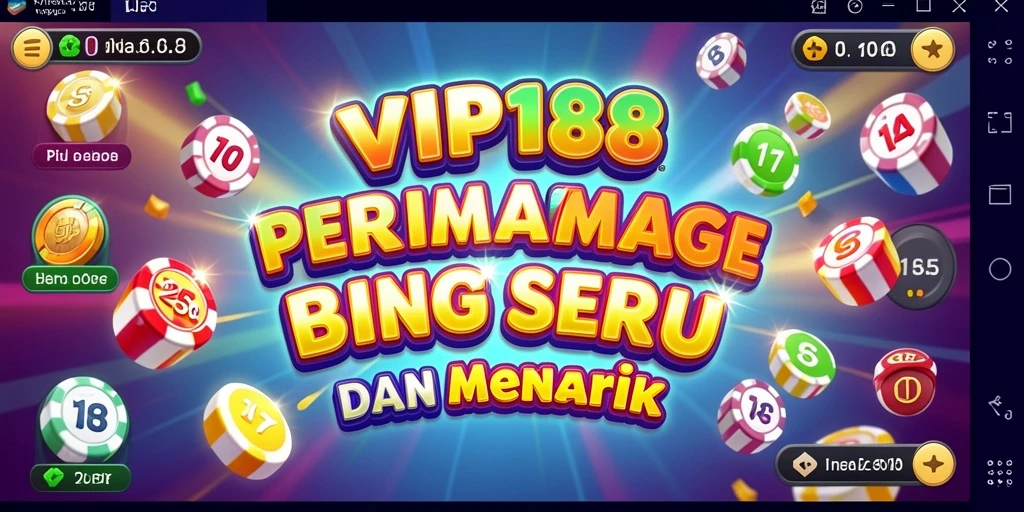 Screenshot utama menunjukkan gameplay Bingo yang seru dan interaktif di VIP188.
