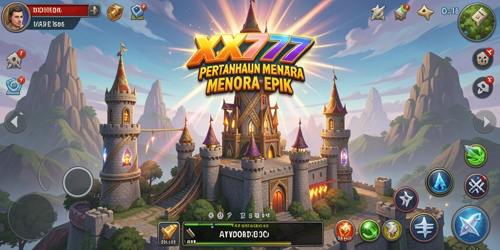 Gameplay XXX777 yang menegangkan dalam pertahanan menara.