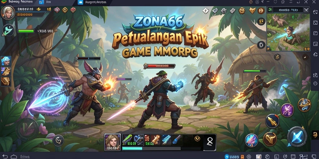 Screenshot gameplay ZONA66 menampilkan aksi seru dalam petualangan MMORPG.