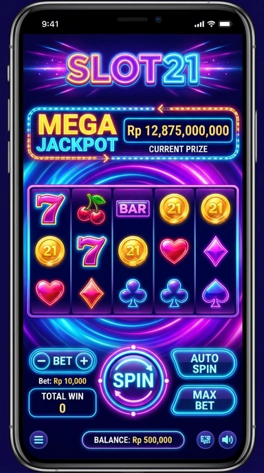 Proses pengunduhan aplikasi di slot21 yang cepat.